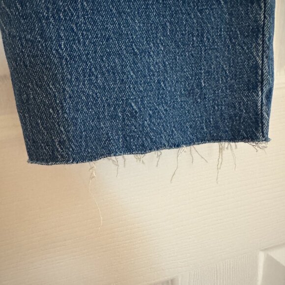 NWT Levi's Ribcage Straight Ankle Jean 23 x 29 Jazz Pop Raw Hem - Picture 8 of 8